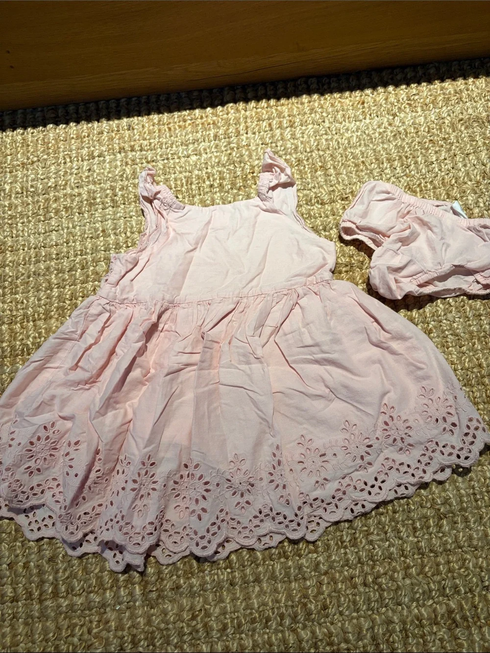 GAP Pale Pink Eyelet Dress with Bloomers